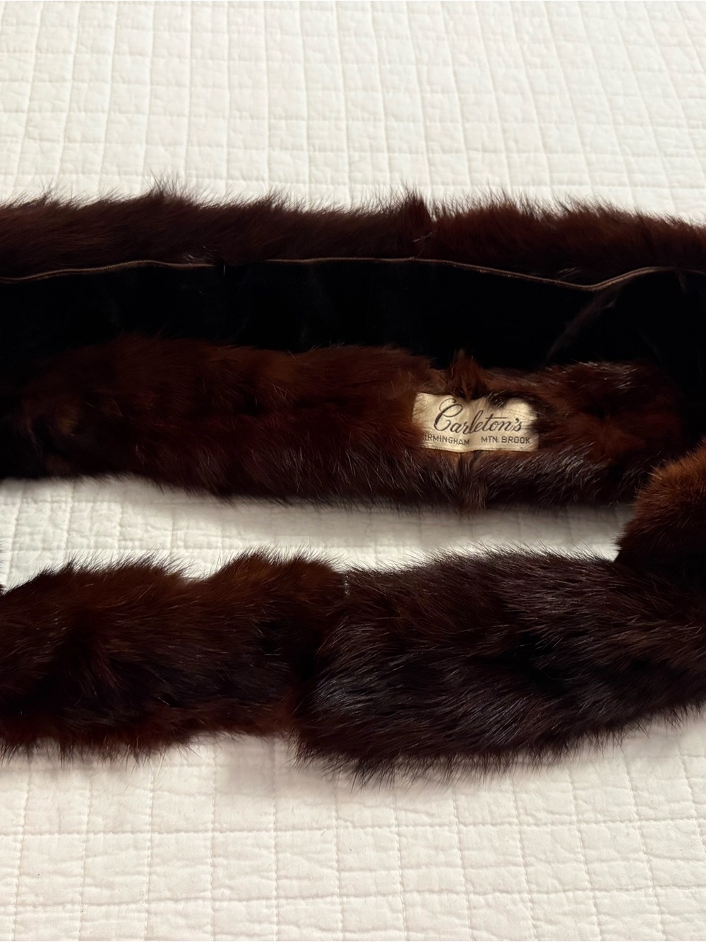 Dark Brown Mink Fur Collar / Scarf - Picture 5 of 5